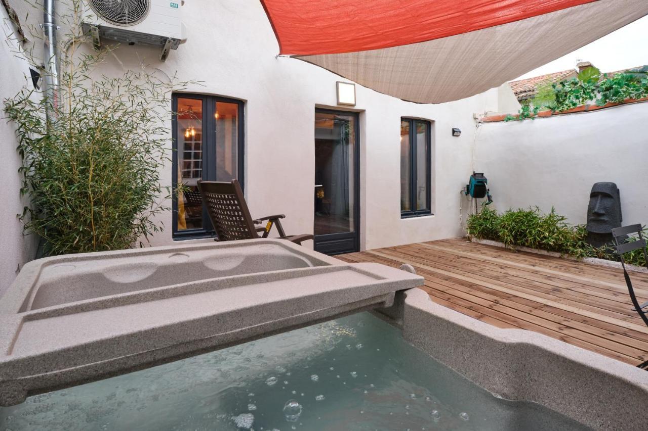 Melina - Jacuzzi - Maison Avec Cour Climatisee Proche Cite Medieval Carcassone Kültér fotó